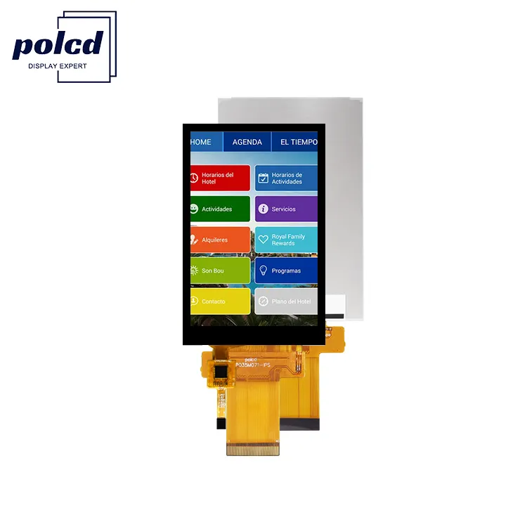 Polcd Fabrikant 3.5 Inch Mcu Spi Interface Tft Lcd Module 320*480 Resolutie 40Pin Capacitief Touchscreen