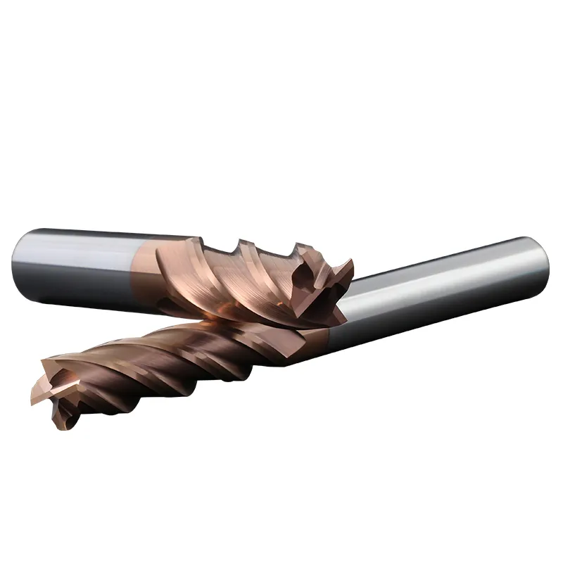 55 degree tungsten steel milling cutter 4-edged alloy end mill with long flat bottom four-edged straight shank milling cutter
