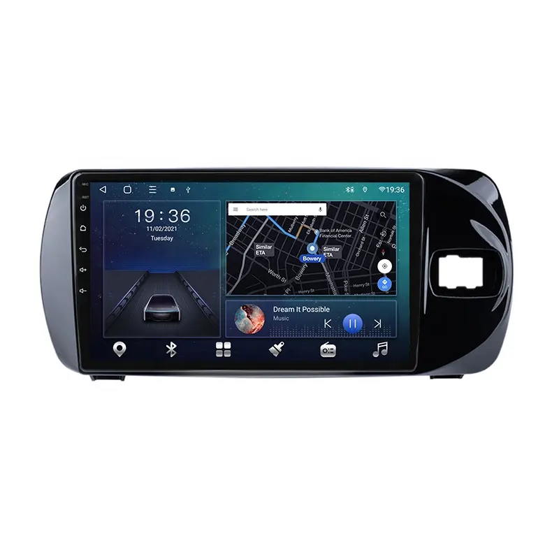 Pemutar Multimedia Mobil, Radio Video untuk Toyota Vitz 3 XP130 2014 - 2019 RHD Android 11 Navigasi GPS Layar Sentuh Audio Autoradio
