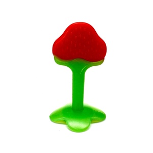 BPA Miễn Phí Dâu Tây Mềm Nhai Teether Vui Bé Mọc Răng Đồ Chơi Silicone Bé MOL Teether - Product Image 4
