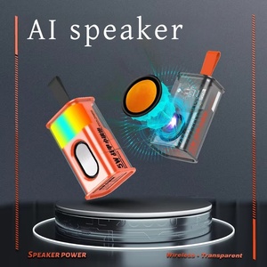 2025 Neues Produkt AI Transparenter Lautsprecher mit einstellbarem LED-Bildschirm Stereo-Sound & FM-Radio Smart Home Improvement Device
