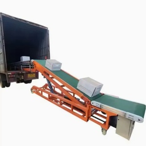 Máquina transportadora de carga de contenedores Cinta transportadora de cinta telescópica Transportador flexible para carga y descarga de contenedores
