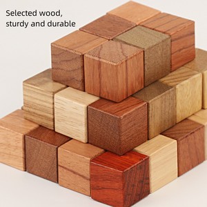 100pcs 2cm Colorful Wooden Square Cubes <strong>Building</strong> <strong>Blocks</strong> Toy <strong>Pattern</strong> Matching Stacking Toy DIY Math Game Gifts for Children - Product Image 2