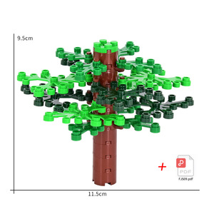 Bloques de construcción MOC para niños, juguete educativo de plástico unisex, bloques de construcción de pequeñas partículas de árbol - Product Image 4