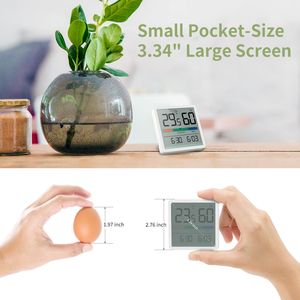 Reloj digital de pantalla más grande de alta precisión con controlador de sensor de temperatura y humedad - Product Image 4