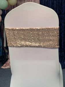Emerald Green Bling Bling Chair <strong>Sashes</strong> Disposable <strong>Sparkling</strong> Decor for Banquets and Home Use - Product Image 3