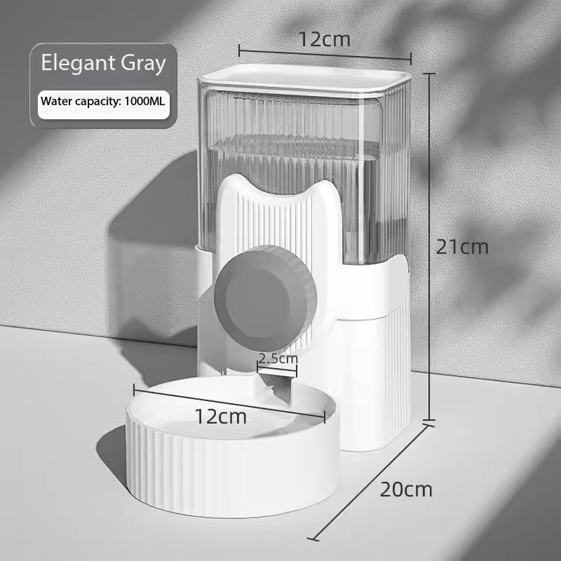 Distributeur d'eau gris élégant 1000 ml