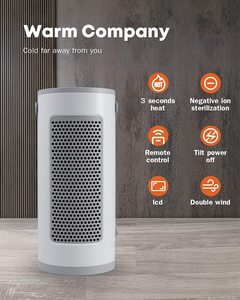 เครื่องทําความร้อนไฟฟ้าแบบพกพา 2000W, ตัวจับเวลาในตัวพร้อมรีโมทคอนโทรล, พัดลมทําความร้อนแบบทิปโอเวอร์และป้องกันความร้อนสูงเกินไป - Product Image 2
