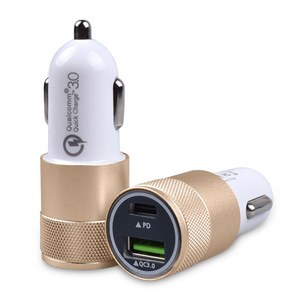 Original Super Quick Mobile Charging 38w Qc3.0 Usb Type c <strong>2</strong> <strong>in</strong> <strong>1</strong> Fast Usb <strong>2</strong> Port Car Cell Phone Charger - Product Image 4