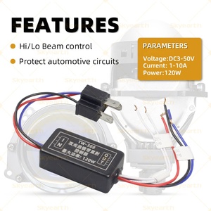 H4 Hi/Lo işın kontrol demeti lazer çift renkli projektör Lens farlar yüksek düşük işın kontrol Led sis lambası Lens denetleyici - Product Image 3