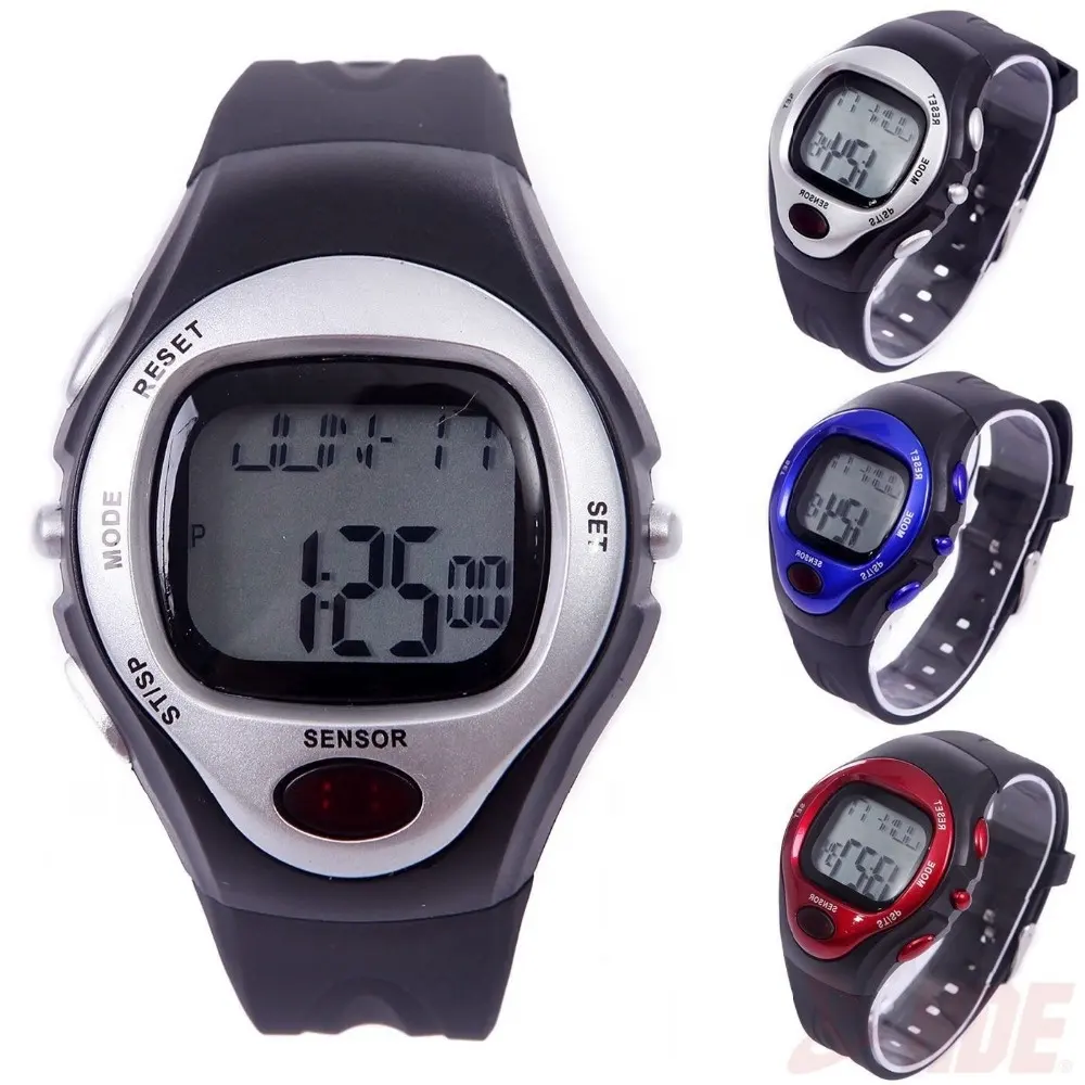 Sports Exercise Watch Digital Heart Rate Monitor Pulse Calories Meter Alarm