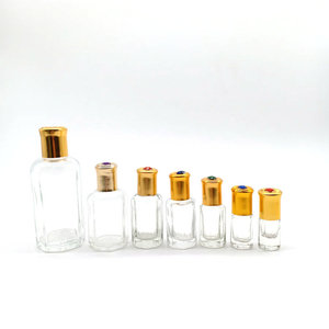 卸売空香水2ml 3ml 6ml 10ml 12ml 20ml 60ml透明八角形アターガラスエッセンシャルオイルローラーボールボトルキャップ - Product Image 5