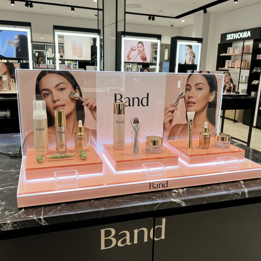Exhibidor de maquillaje