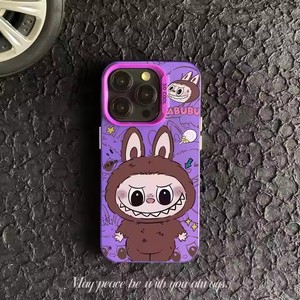 LabubuアンチフォールプロテクトケースiPhone 16 15 Pro Max 13/11 Samsung Mobiles PC素材磁気機能付きIMD1214 - Product Image 6