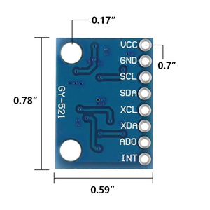 GY-521 MPU6050 3-Achsen-Beschleunigungsmesser Gyroskop ModuleMPU-6050 Modul I2C DIY Kit für Arduino - Product Image 4
