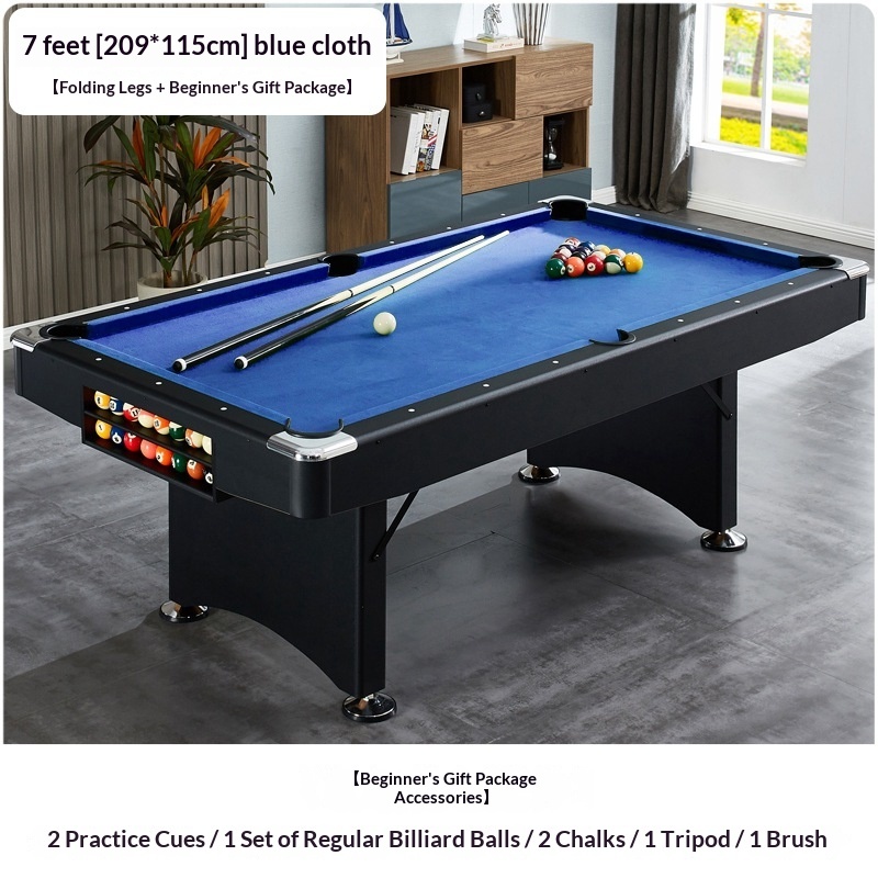 Corps de table noir de 7 pieds avec tissu bleu