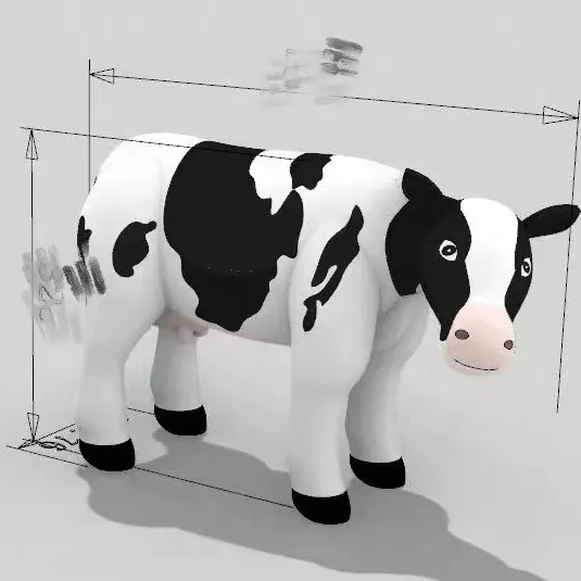 맞춤형 디자인 광고 풍선 만화 농장 암소 의상/광고 풍선 마스코트 동물