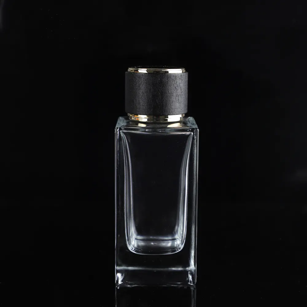 Vente en gros emballage personnalisé Botol parfum vaporisateur 50 ml atomiseur à pompe bouteilles de parfum en verre d'eau de Cologne vides et rechargeables de luxe
