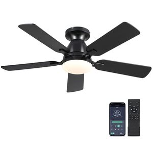 46&quot; Low Profile Indoor Ceiling Fans with Lights and Remote <strong>Control</strong> Flush Mount LED Dimmable <strong>DC</strong> Reversible Modern Ceiling Fan - Product Image 1
