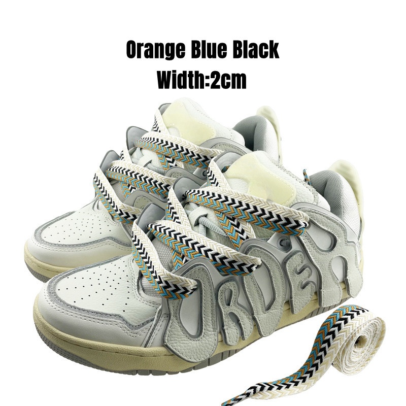 Naranja, azul, negro, 2 cm de ancho.