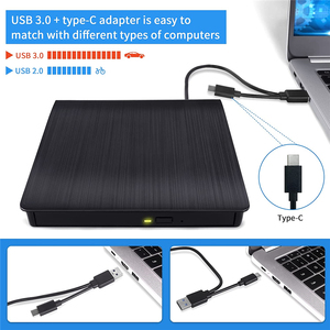 外置光盘光盘RW驱动器2合1 USB 3.0 Type-C便携式光盘光盘驱动器播放器读取器刻录机 - Product Image 2