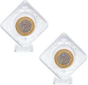 Acryl Münz halter Ständer Mehrere Kunststoff Münz regal <span class=keywords><strong>Display</strong></span> <span class=keywords><strong>Box</strong></span> Platte Klar Kleine doppelseitige Einzel münze