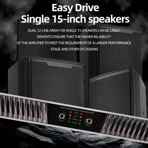 Amplificador de potencia Clase D de 2500W, sistema de sonido DJ, 2 canales, 8 ohmios, 1U, amplificador profesional, altavoz, uso para escenario - Product Image 4