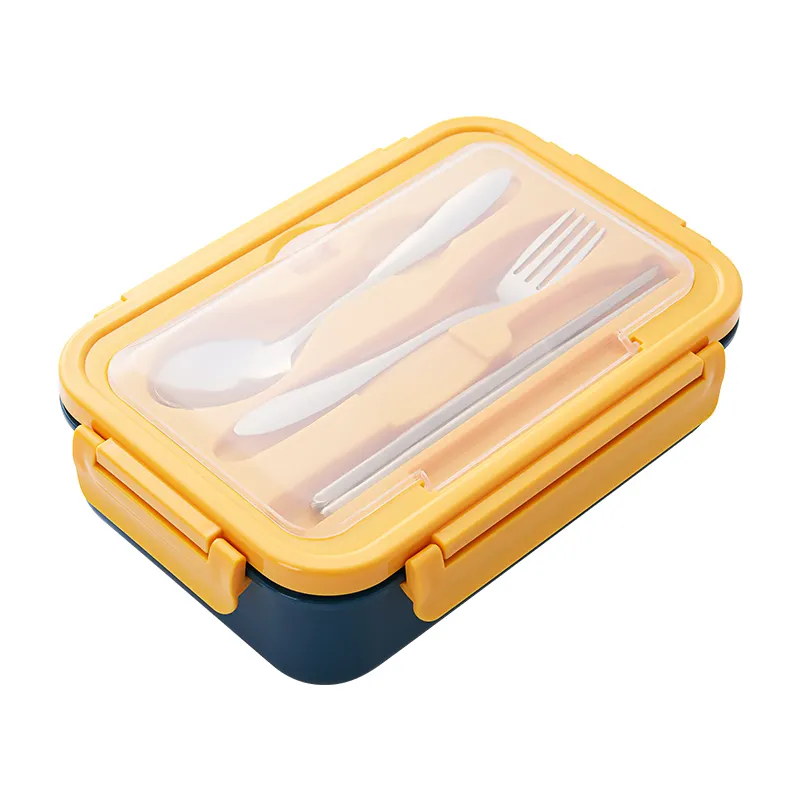 Recipiente De Almoço Isolado Térmico De Aço Inoxidável Ecológico Com Lunch Bag Talheres Empilhável Bento Lunch Box