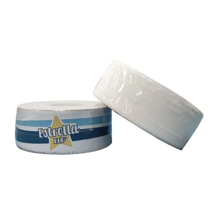 Atacado tecido jumbo comercial papel higiênico jumbo roll ply comercial 2 ply jumbo roll papel higiênico