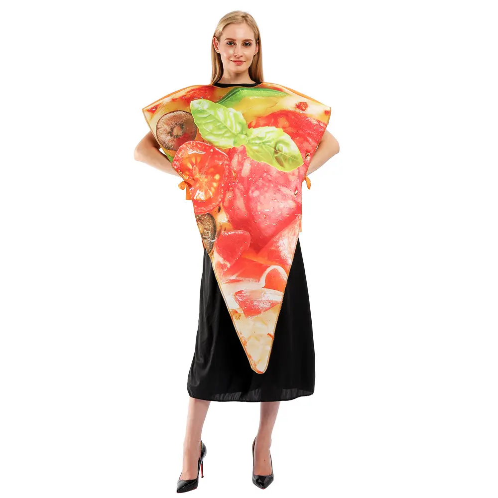 Fabricantes Ventas directas de nuevos disfraces de Halloween Niños adultos Pizza Cosplay Disfraces Niños Show Disfraces Fiesta de comida