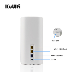 נתב 5GM04 KuWFi Wi-Fi6 5G עם חריץ לכרטיס סים, מהירות גבוהה של 3.5Gbps, Sdx62 דו-תדרי AX3000, יציאות גיגה-ביט, נתב 5g פנימי עם חריץ לכרטיס סים - Product Image 2