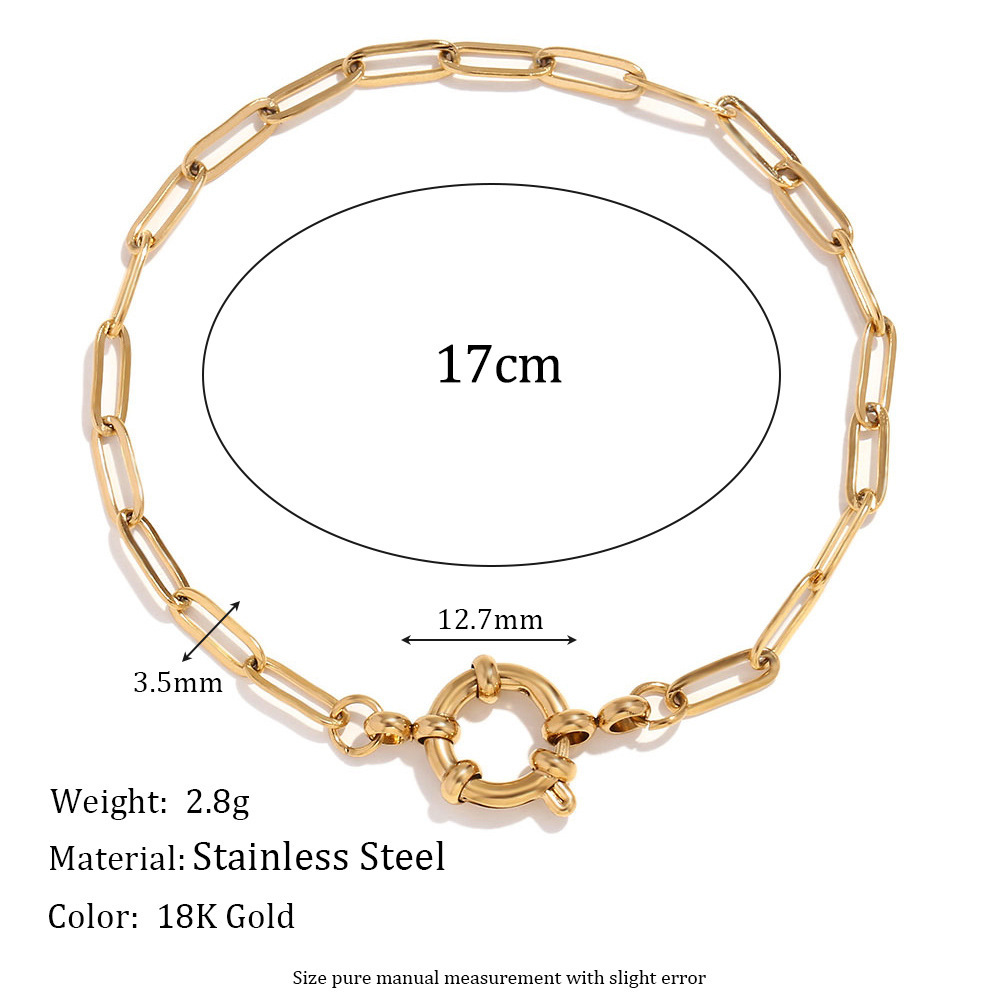 paperclip chain bracelet -gold