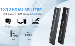 SY 1 en 12 out 4K HDMI divisor duplicador/distribuidor duplicado/Pantalla de espejo, soporte 3D adecuado para exposición, Ver 1,4