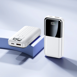 High-Capacity 22.5W <strong>QC3.0</strong> <strong>Power</strong> <strong>Bank</strong> 10000mAh Portable Charger with Type-C PD Cable USB LED Display ABS Mobile Fast Charge - Product Image 5