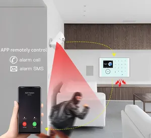Sistema de alarma de sirena de cámara Wifi externa de seguridad para el hogar con Sensor de apertura de puerta de intercomunicador de control remoto - Product Image 6