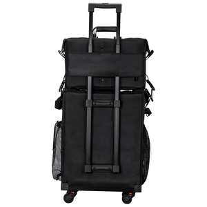 Koccai <span class=keywords><strong>Loreal</strong></span> กระเป๋าเครื่องสำอางไนลอนแบบมีที่จัดเก็บขนาดใหญ่ทนทานรถเข็นสำหรับมืออาชีพ - Product Image 4