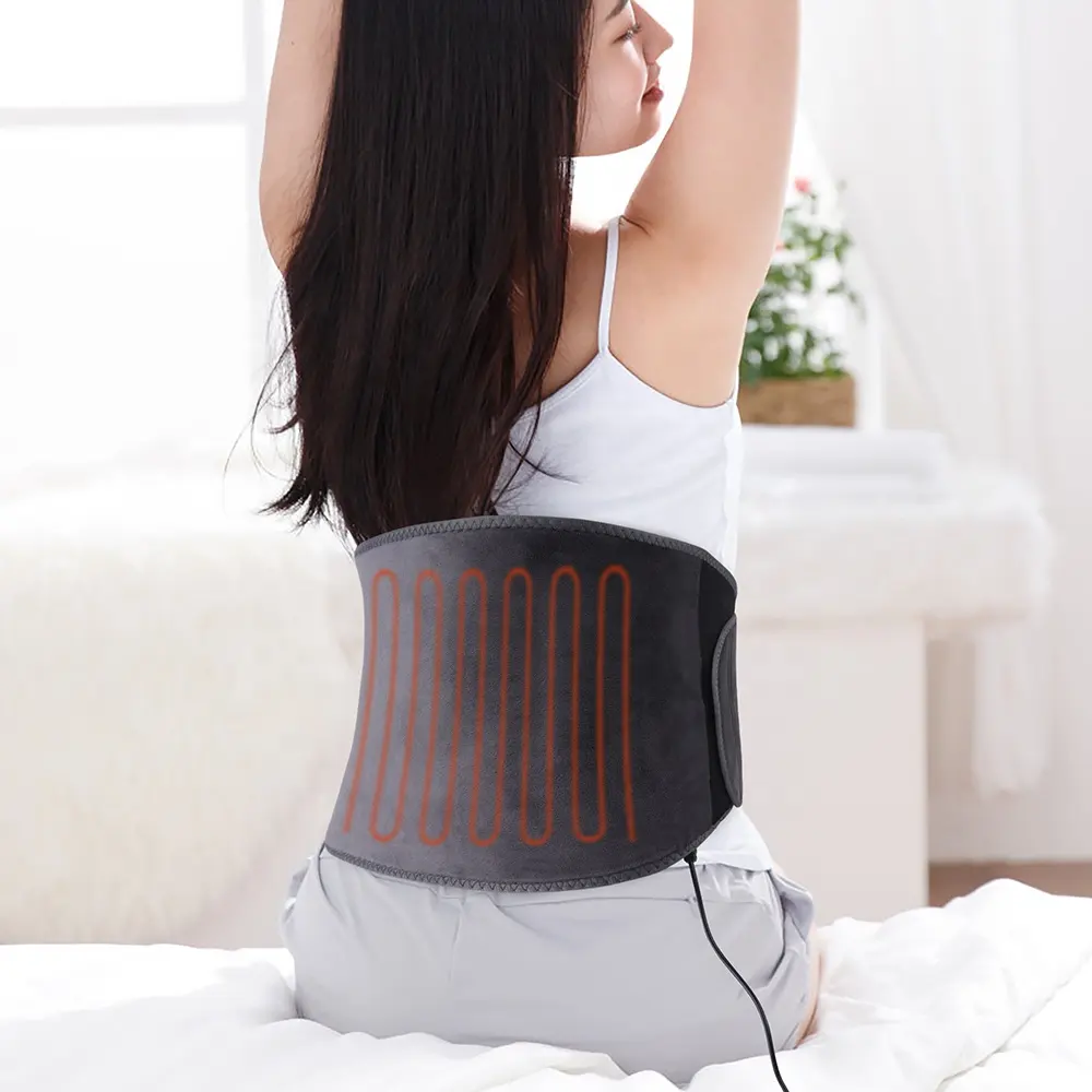 Cinturones de calor de la parte inferior de la espalda Almohadillas de calefacción de terapia lumbar para aliviar el dolor de estómago