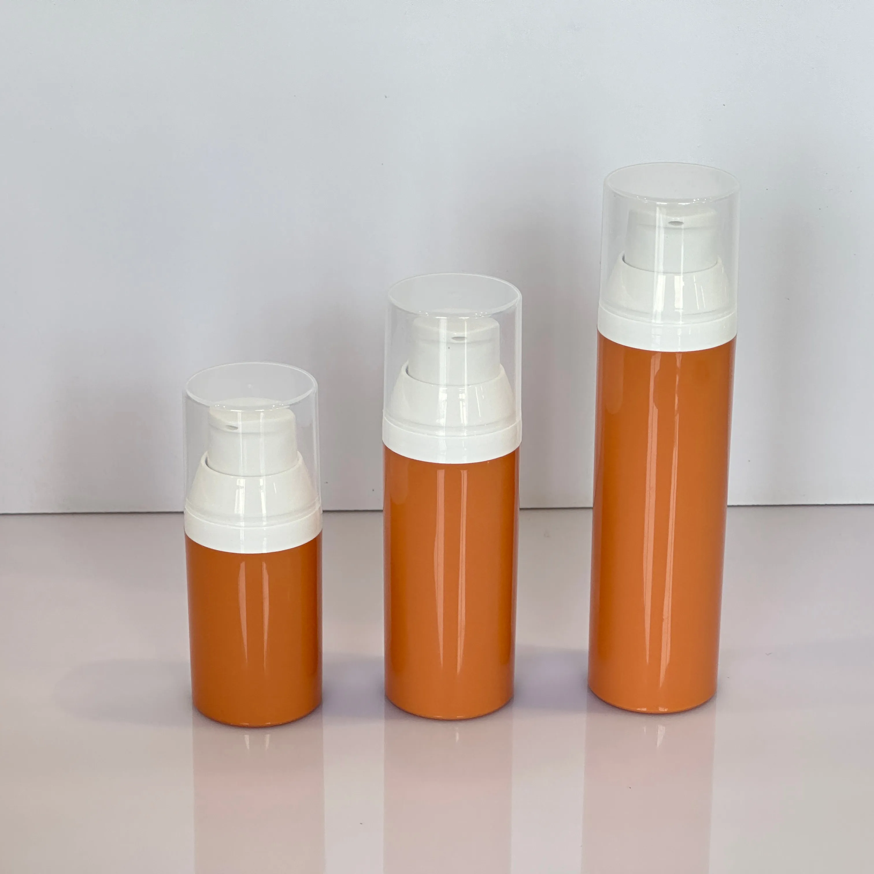 30ml 50ml 80ml kozmetik ambalaj kabı PP plastik losyon havasız pompa şişesi