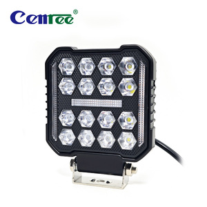 新しい4インチLED 4X4スクエアスポットライト16LEDオフロード車用ワークライトデュアルカラーLEDスクエアヘッドライト用 - Product Image 1