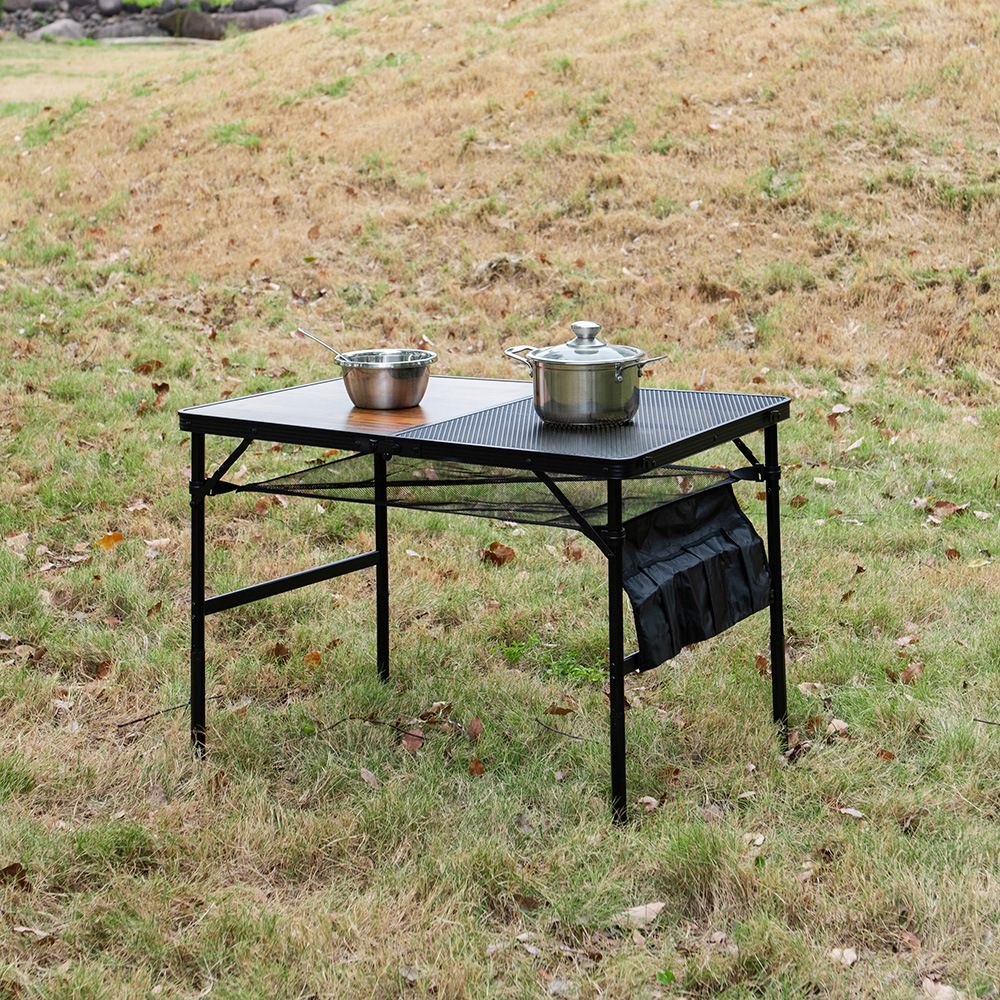 Black (half wood half iron net with net bag)