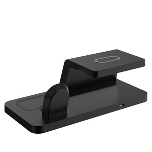 5 in 1 kablosuz şarj standı ile çalar saat hızlı şarj kablosuz şarj istasyonu iPhone için Apple için Airpods için izle - Product Image 5