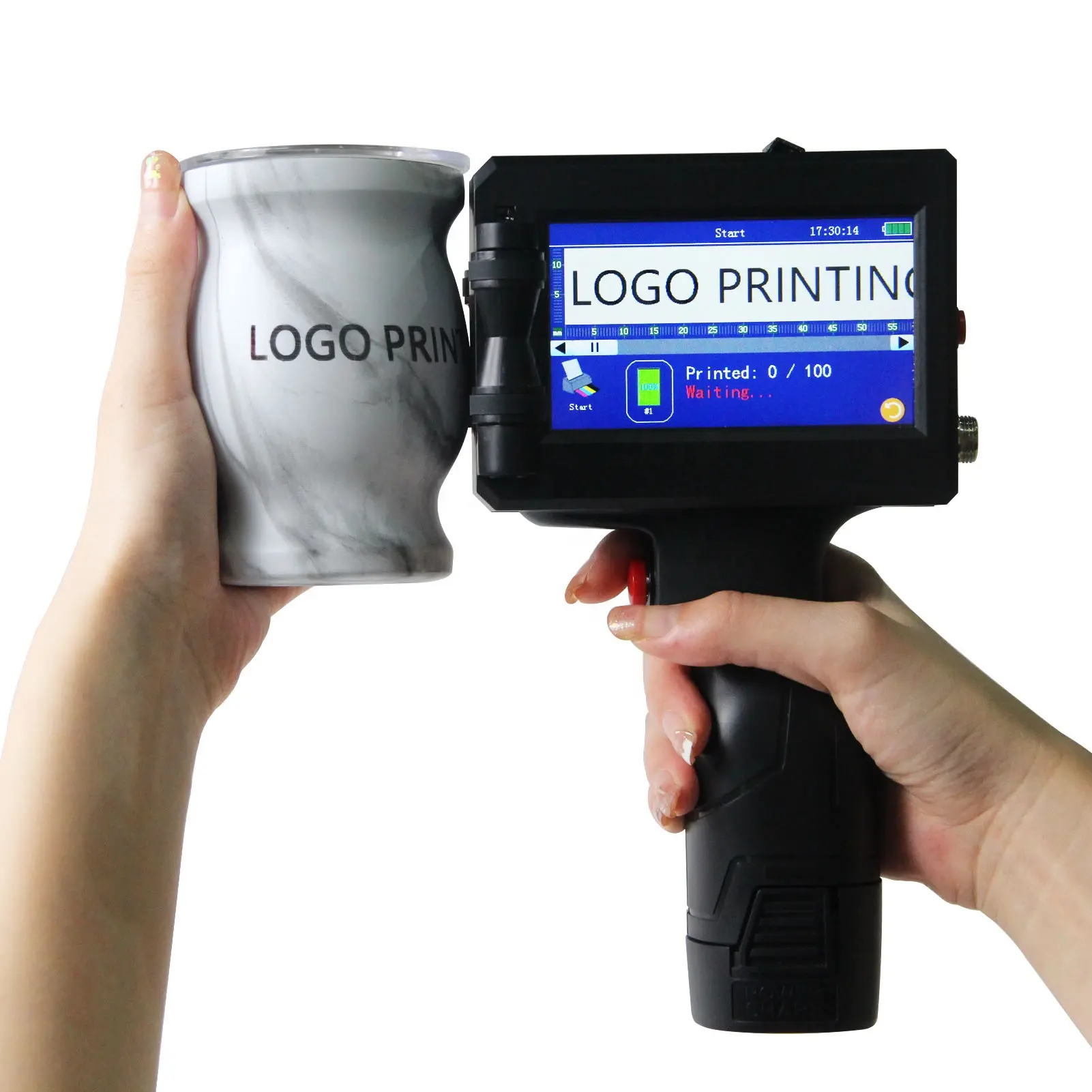 Codificación de logotipo de etiquetado de fecha de caducidad portátil Impresora de inyección de tinta de secado rápido de mano Máquina de codificación de impresión ampliamente utilizada