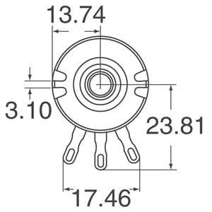 RV4NAYSD253A RV4シリーズリニアポテンショメータB10kロータリーポテンショメータRheostat - Product Image 5