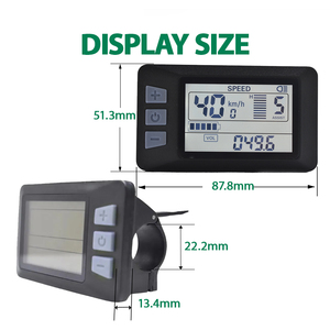 P3H Fatbike Bicycle <strong>Computer</strong> with LCD Display USB Rechargeable Wired Bike Battery Level Multi-<strong>Function</strong> Big Screen Road E-bikes - Product Image 5