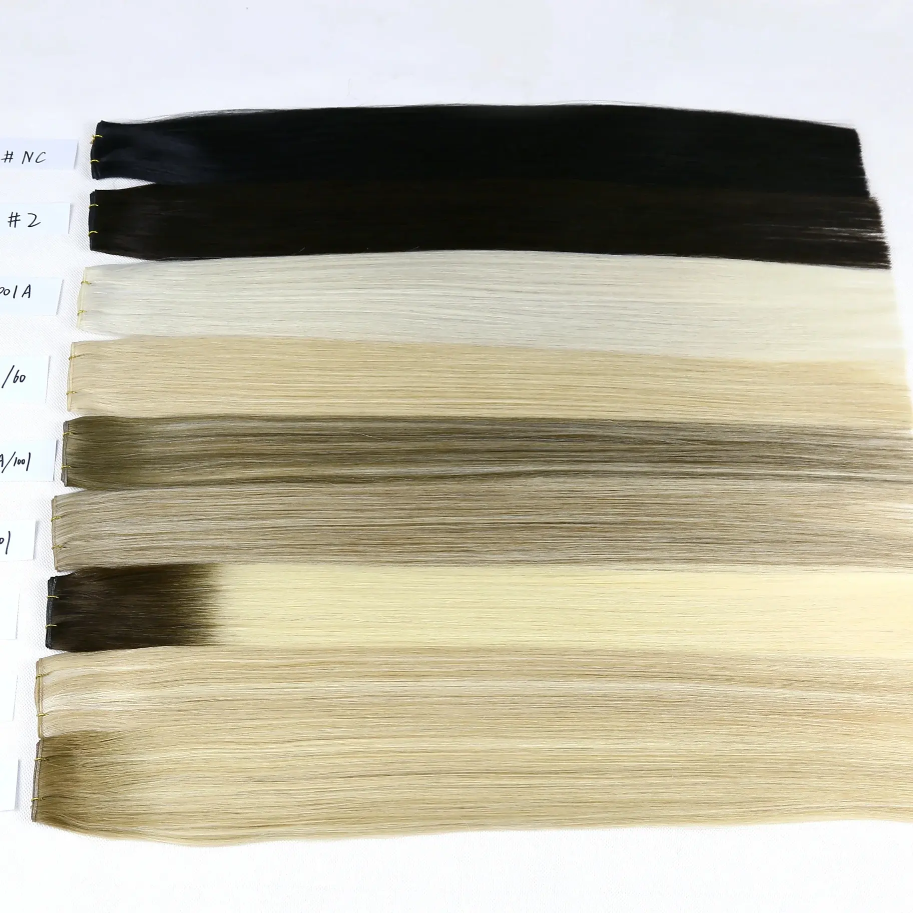 Best Selling Fancybest Genius Weft Hair Extension Thick Ends Have Different Color For Stylish Pretty Girl