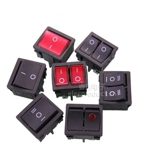 21 * 24mm ON-OFF 2電源スイッチKCD5デュアルスイッチ6A 250V AC4PINロッカースイッチt12555 - Product Image 5