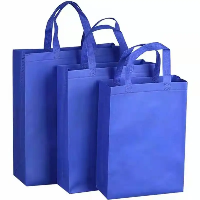 Promotional eco-friendly recycled handled non woven shopping bag with custom logos