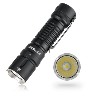 Sofirn ไฟฉาย LED SC33 XHP70.3แรงสูง, ไฟฉายยุทธวิธีชาร์จไฟได้21700 USB C พร้อมท้าย E-Switch ไฟกลางแจ้ง