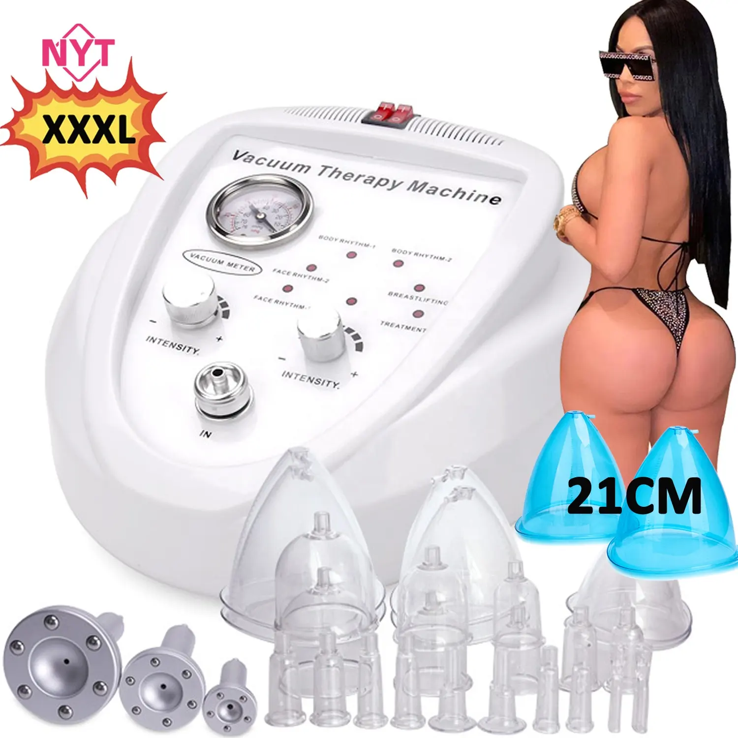 Brasiliano Stile Caldo di Vendita Del Corpo Che Modella Ingrandire Seno Cupping Enhancer Massaggiatore Allargamento Pompa Butt Lift La Terapia di Vuoto Della Macchina