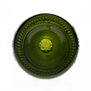 OEM品牌起泡红酒750毫升仿古绿色勃艮第玻璃酒瓶，带软木塞